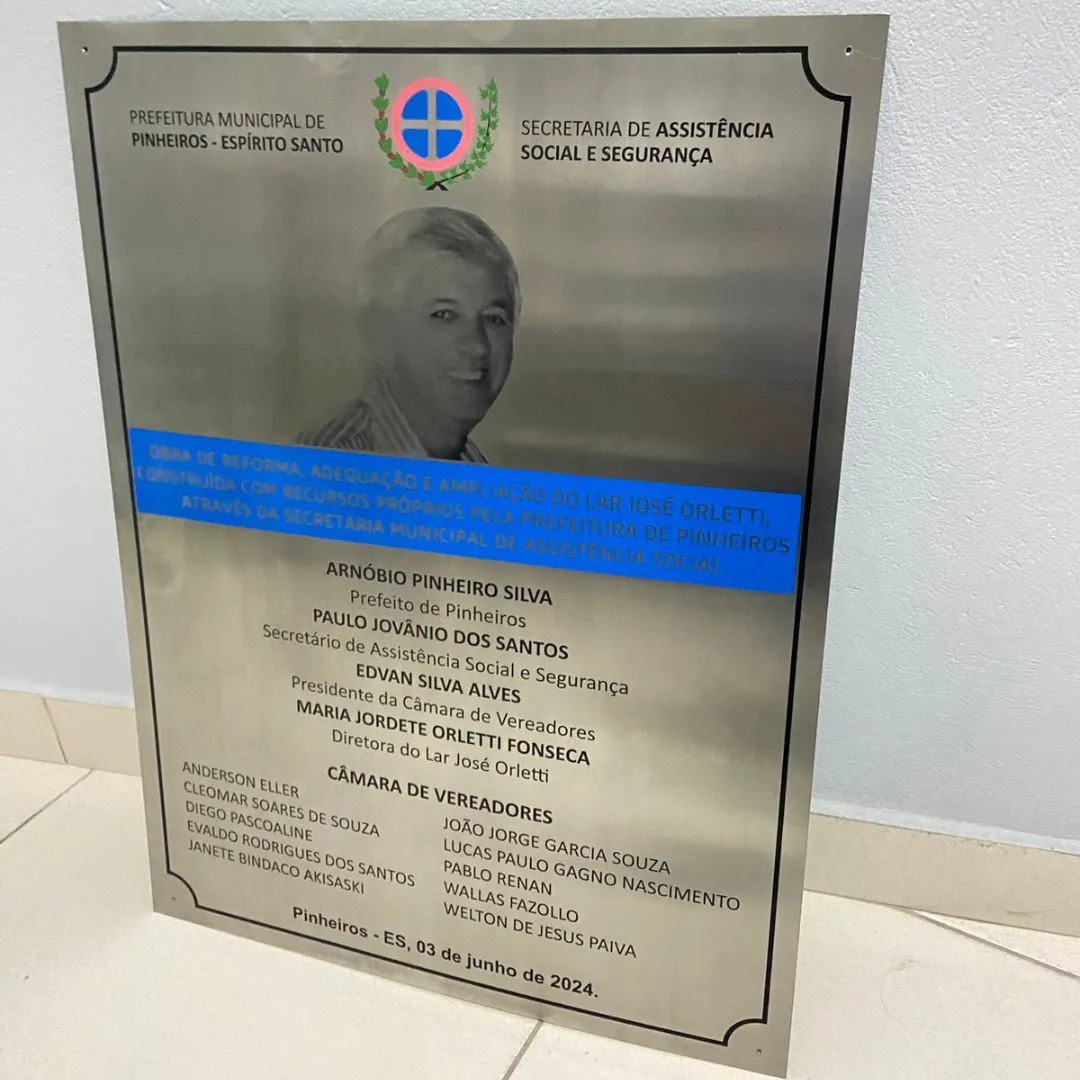Placa em Inox 8